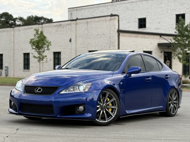 Renzo's blue Lexus IS F, front 3/4