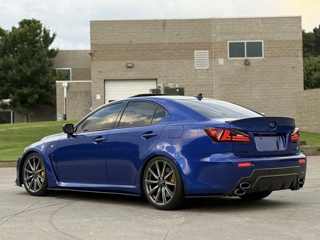 Renzo's blue Lexus IS F, rear 3/4, left side