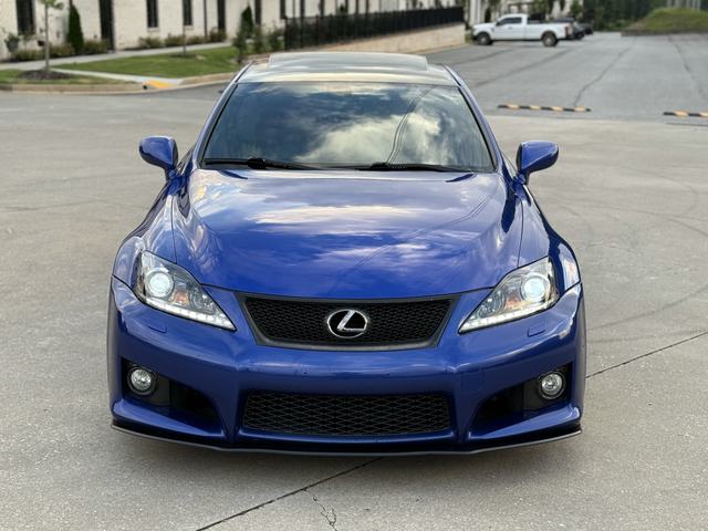 Renzo's blue Lexus IS F, front, wide shot